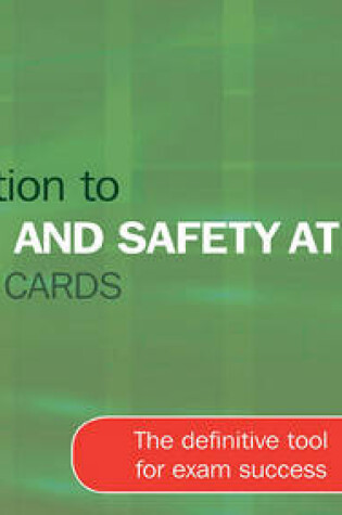 Cover of Introduction to Health and Safety at Work Revision Cards