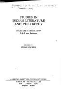 Book cover for Studies in Indian Literature and Philosophy