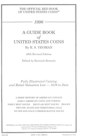 Cover of The Official Red Book of United States Coins