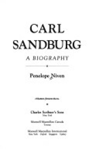 Cover of Carl Sandburg