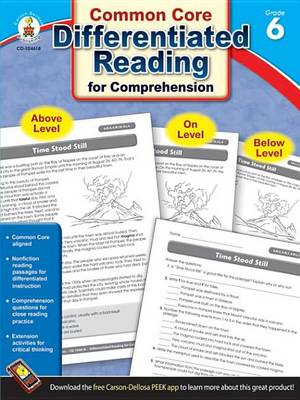 Book cover for Differentiated Reading for Comprehension, Grade 6