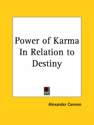 Book cover for Power of Karma in Relation to Destiny (1937)