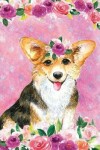 Book cover for Journal Notebook For Dog Lovers Corgi In Flowers 3