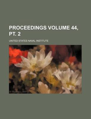 Book cover for Proceedings Volume 44, PT. 2