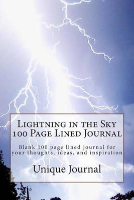 Book cover for Lightning in the Sky 100 Page Lined Journal