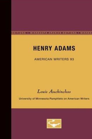 Cover of Henry Adams - American Writers 93