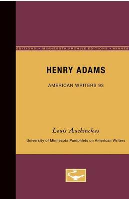 Book cover for Henry Adams - American Writers 93