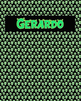 Book cover for 120 Page Handwriting Practice Book with Green Alien Cover Gerardo