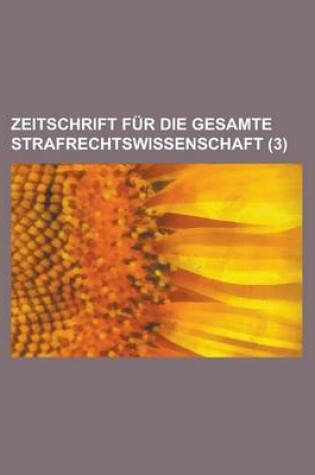 Cover of Zeitschrift Fur Die Gesamte Strafrechtswissenschaft (3)