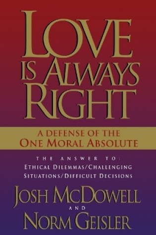 Cover of Love is Always Right