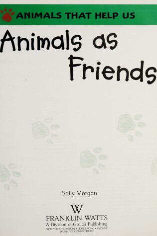 Cover of Animals as Friends