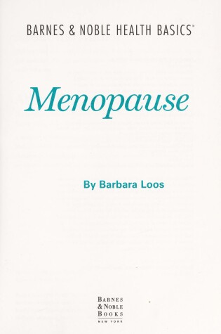 Cover of Barnes & Noble Health Basics Menopause