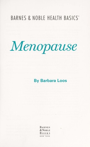 Book cover for Barnes & Noble Health Basics Menopause