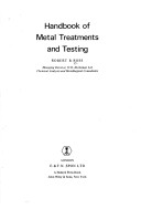 Book cover for Ross: Handbook of *Metal* Treatments & T