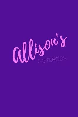 Book cover for Allison's Notebook
