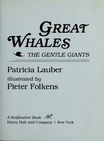 Cover of Great Whales, the Gentle Giants