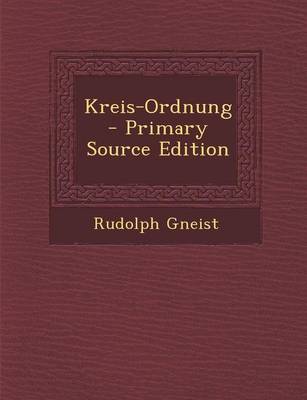 Book cover for Kreis-Ordnung - Primary Source Edition