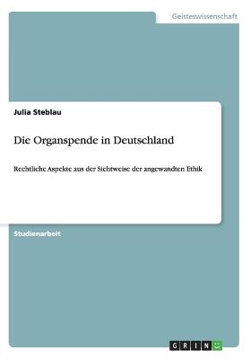 Book cover for Die Organspende in Deutschland