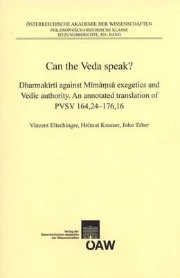 Book cover for Can the Veda Speak?