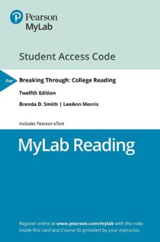 Cover of MyLab Reading with Pearson eText -- Access Card -- for Breaking Through