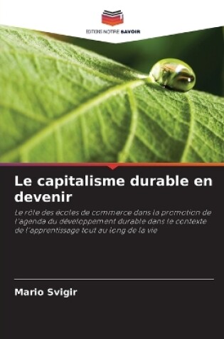 Cover of Le capitalisme durable en devenir