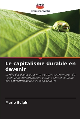 Book cover for Le capitalisme durable en devenir