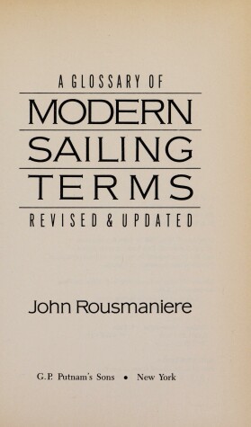 Book cover for Glossary of Modern Sailing Terms