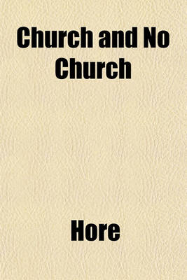 Book cover for Church and No Church