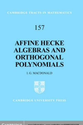 Cover of Affine Hecke Algebras and Orthogonal Polynomials