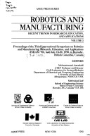 Cover of Robotics and Manufacturing v. 3