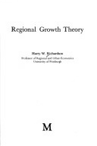 Cover of Regional Growth Theory