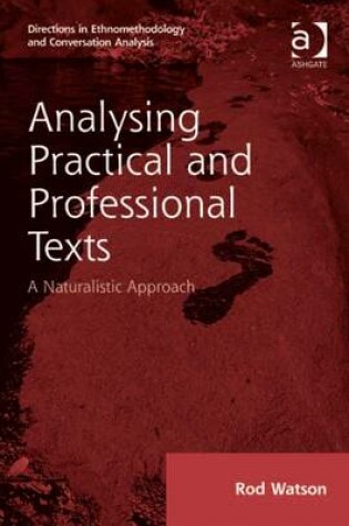 Cover of Analysing Practical and Professional Texts