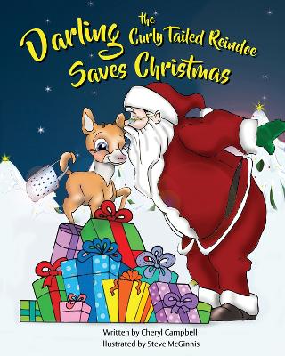 Book cover for Darling the Curly Tailed Reindoe Saves Christmas