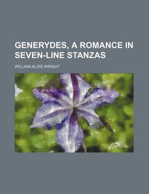 Book cover for Generydes, a Romance in Seven-Line Stanzas