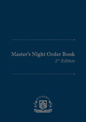 Book cover for Master's Night Order Book, 2nd Edition