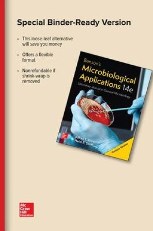 Cover of Loose Leaf Version for Benson's Microbiological Applications Concise Version