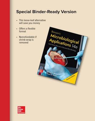 Book cover for Loose Leaf Version for Benson's Microbiological Applications Concise Version