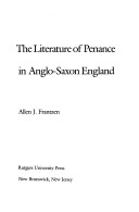 Book cover for Literature of Penance in Anglo-Saxon England