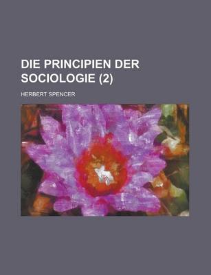 Book cover for Die Principien Der Sociologie (2)