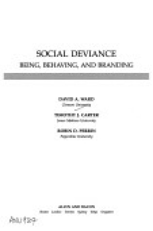 Cover of Social Deviance