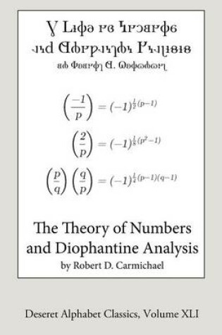 Cover of The Theory of Numbers and Diophantine Analysis (Deseret Alphabet edition)