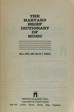 Cover of Harvd Dict Music