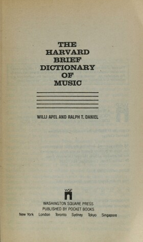 Cover of Harvd Dict Music