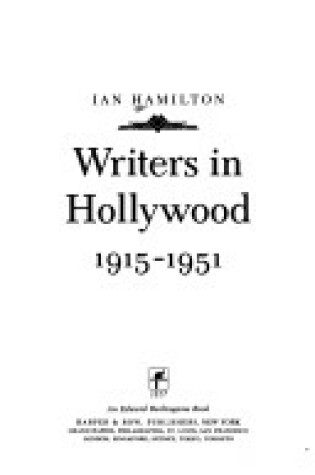 Cover of Writers in Hollywood, 1915-1951