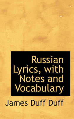 Cover of Russian Lyrics, with Notes and Vocabulary