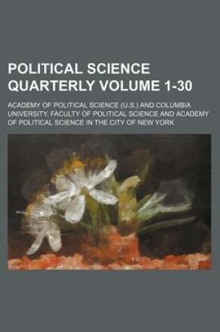 Cover of Political Science Quarterly Volume 1-30