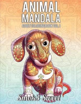 Book cover for Animal Mandala Coloring Book
