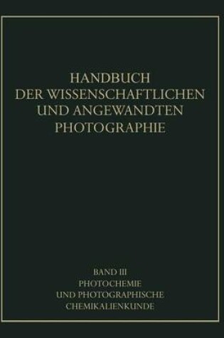 Cover of Photochemie und Photographische Chemikalienkunde