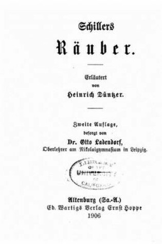 Cover of Schillers Rauber