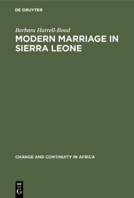 Book cover for Modern Marriage in Sierra Leone